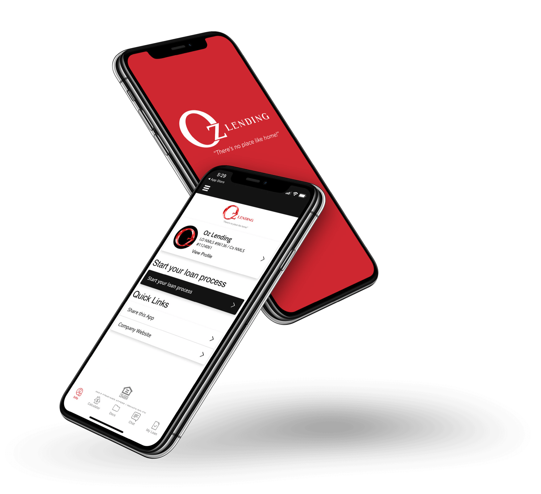 iphone showing the oz lending advantage app